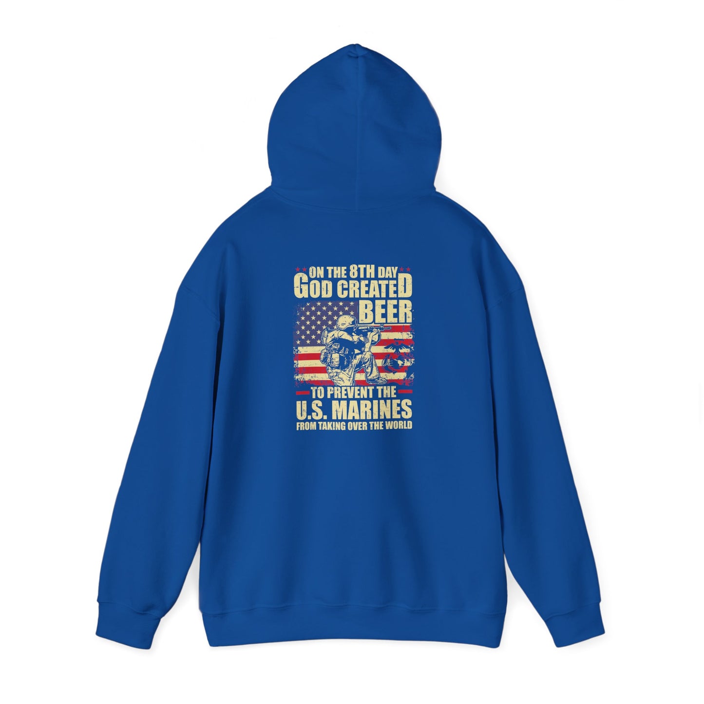 God Created Beer Hoodie, Marine Sweatshirt - Funny Drinking Gift, Unisex Pullover, Alcohol Lover, Birthday Present, Cool