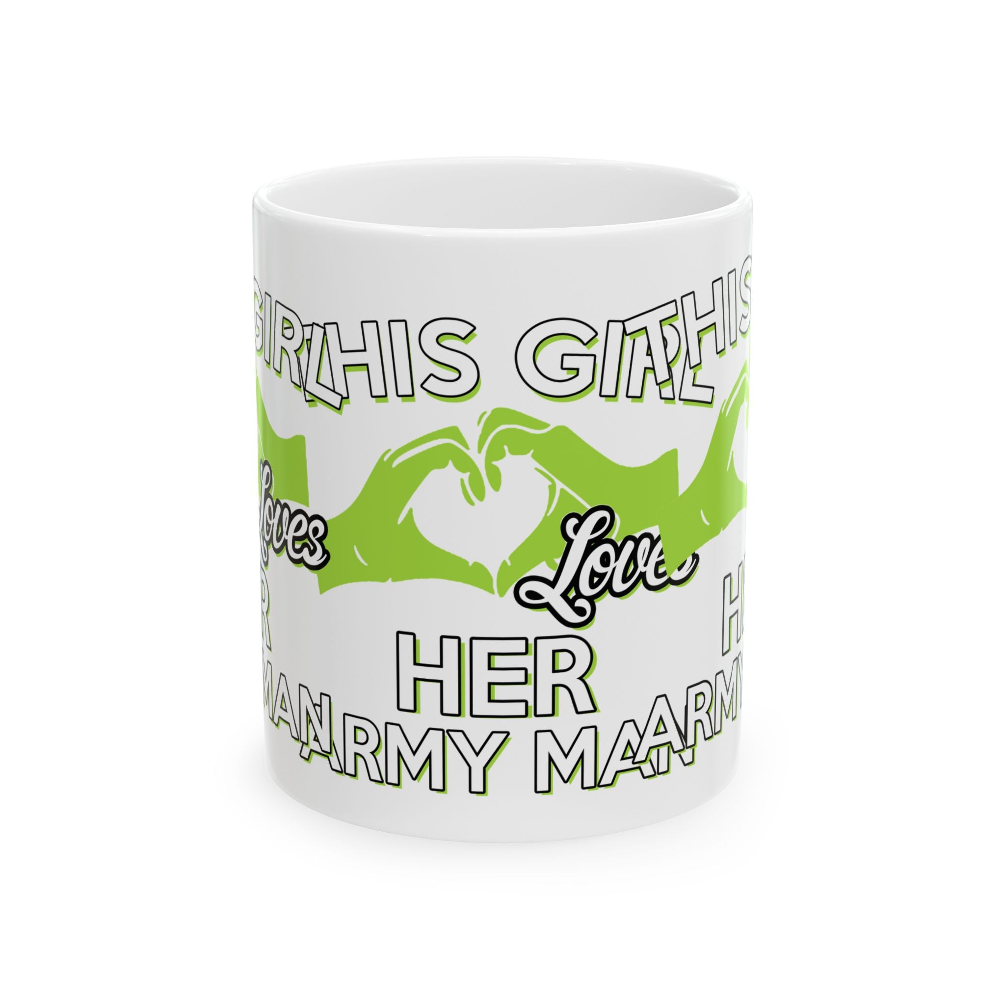 Love Coffee Mug, Ceramic Cup for Coffee Lovers, Valentine's Day Gift, Unique Love Design, Birthday Present, 11oz, 15oz