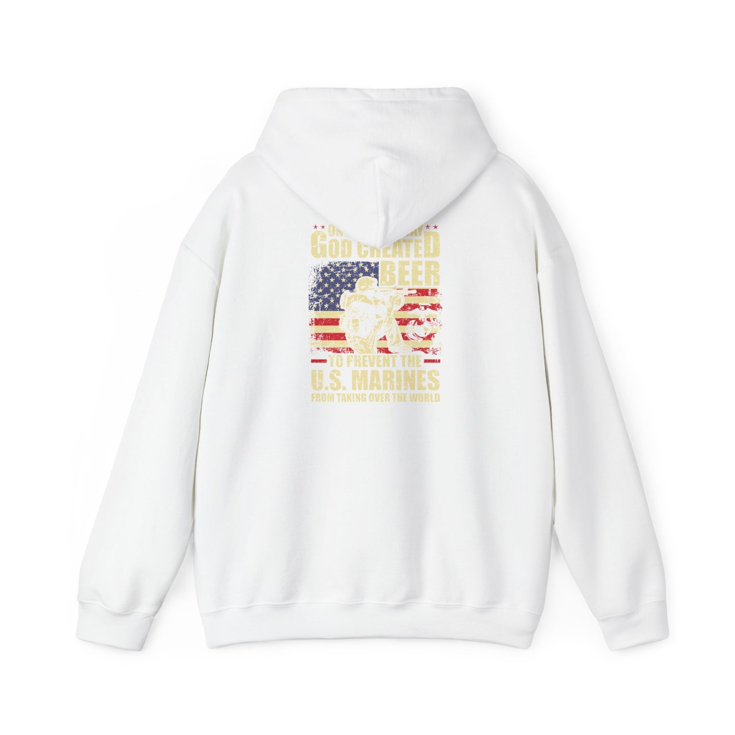God Created Beer Hoodie, Marine Sweatshirt - Funny Drinking Gift, Unisex Pullover, Alcohol Lover, Birthday Present, Cool