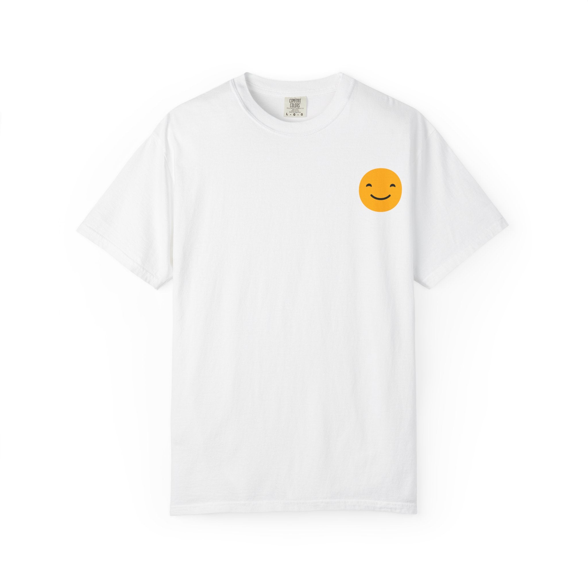 Happy Face Garment-Dyed T-shirt for Positive Vibes