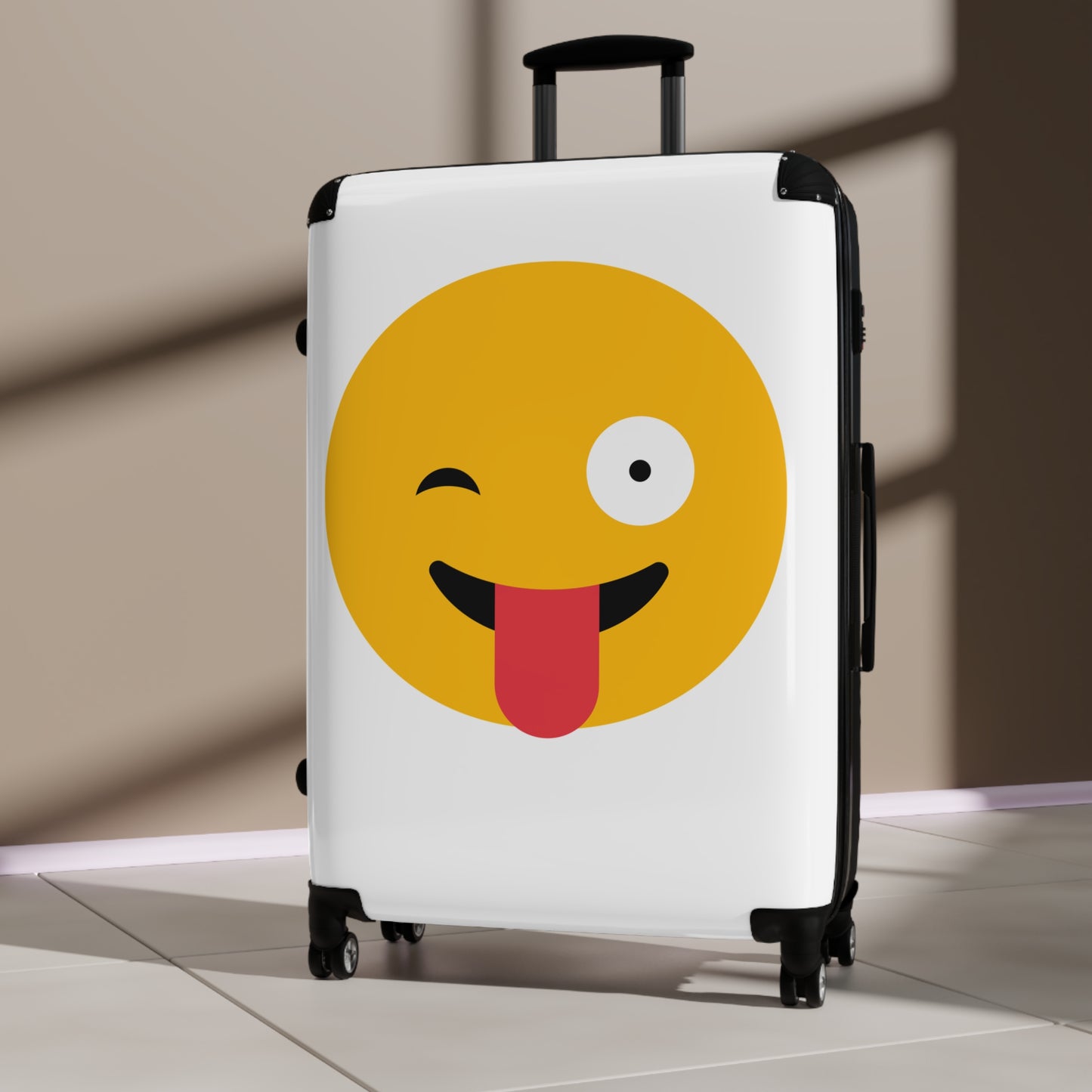Funny Emoji Suitcase - Durable Travel Luggage for Vibrant Adventure