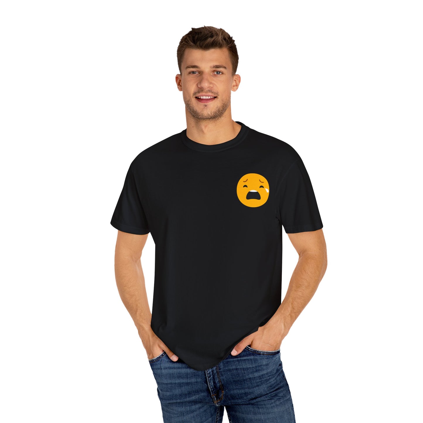 Emotional Support Unisex Tee - Sad Emoji Graphic T-Shirt