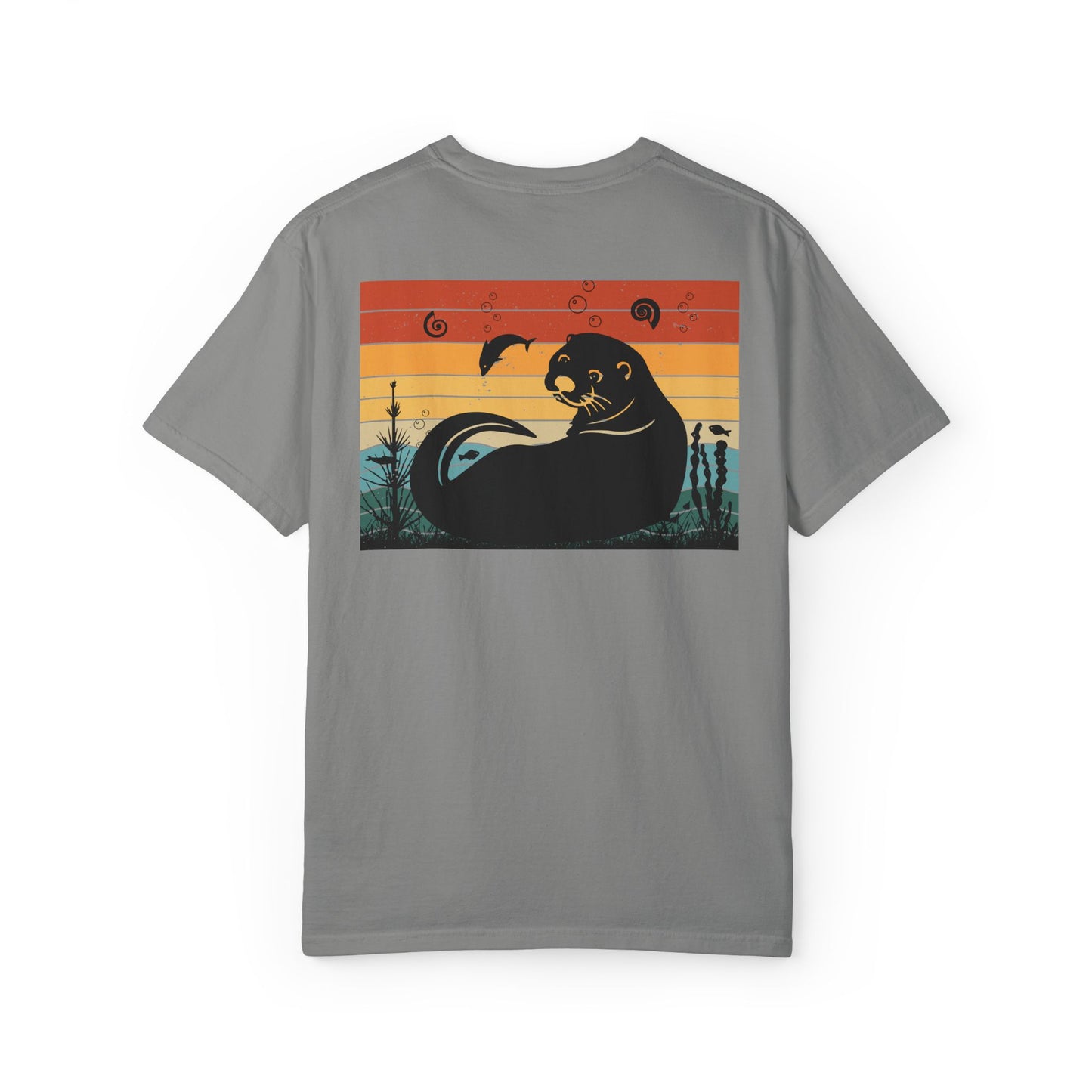 Coastal Vibe Unisex Garment-Dyed T-shirt with Otter Design