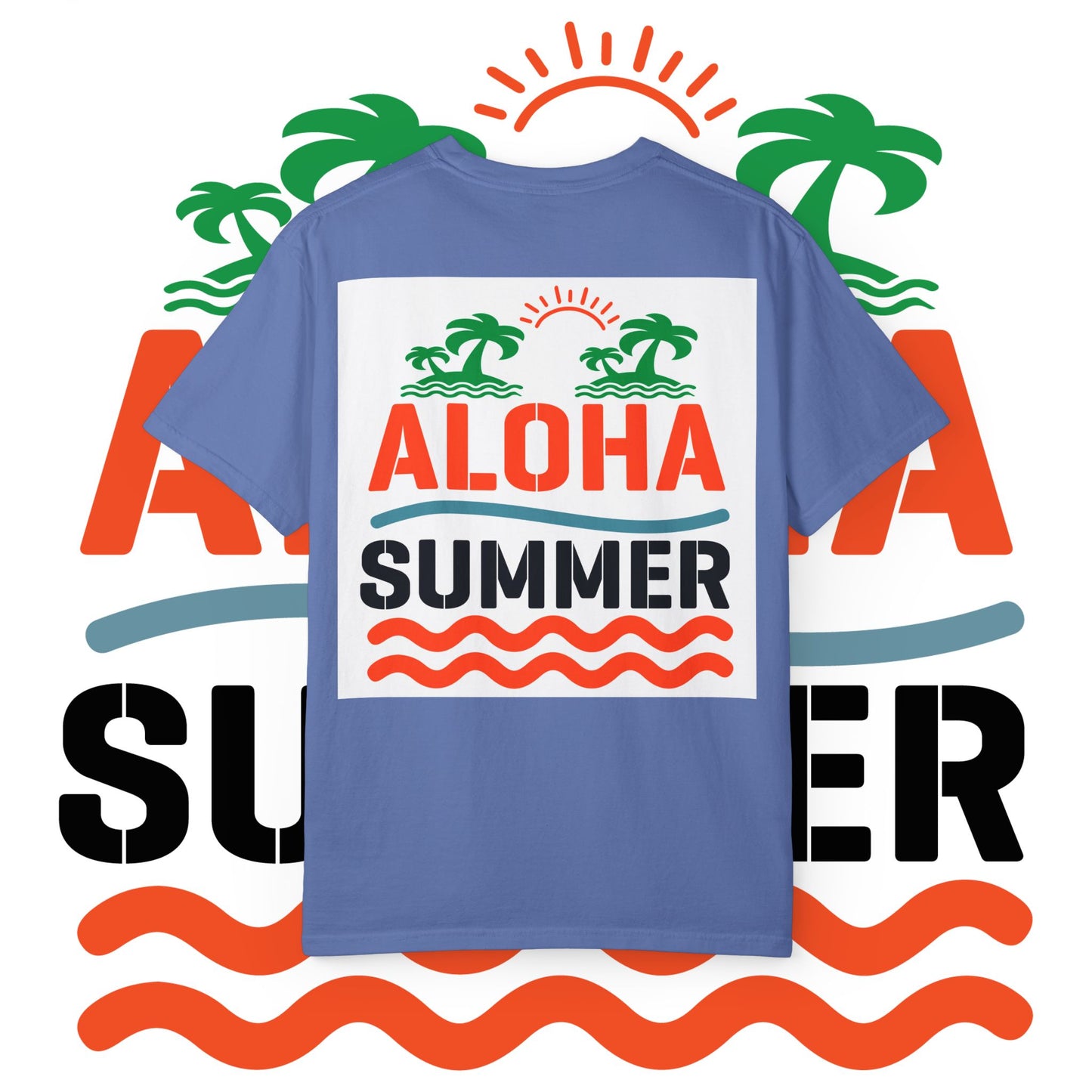Aloha Summer Unisex T-Shirt, Beach Shirt, Vacation Tee, Summer Apparel, Tropical Graphic Tee, iconic Waikiki Beach Maui ,Oahu