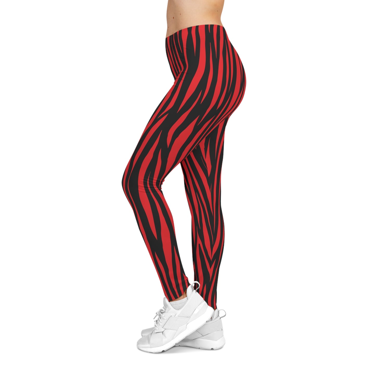 Fierce Tiger Print Leggings for Women, Trendy Activewear, Workout Gear, Casual Fashion, Gym Apparel, Unique Gifts
