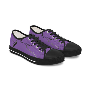 Stylish Women's Purple Marble Low Top Sneakers