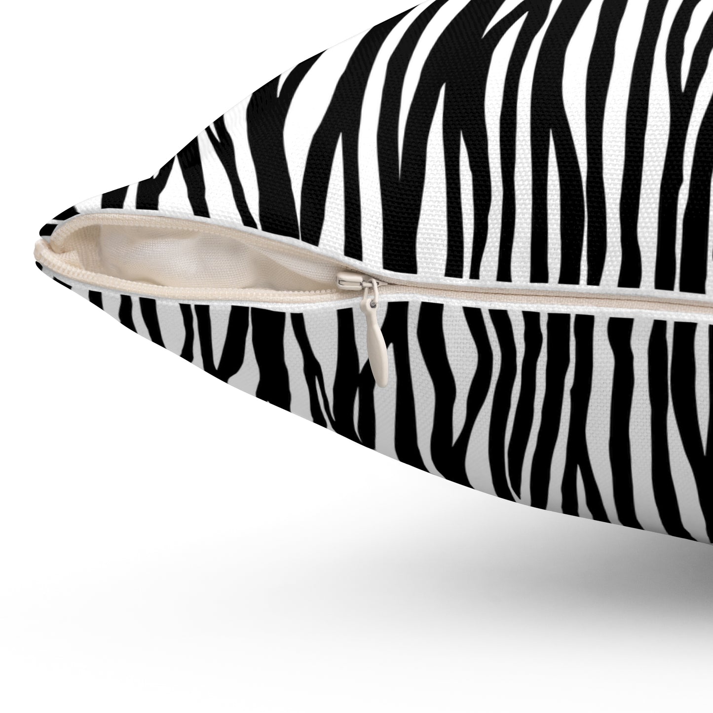 Chic Zebra Print Pillow - Stylish Home Decor, Accent Pillow, Black and White Pillow, Modern Couch Accessory, Animal Print Cushion