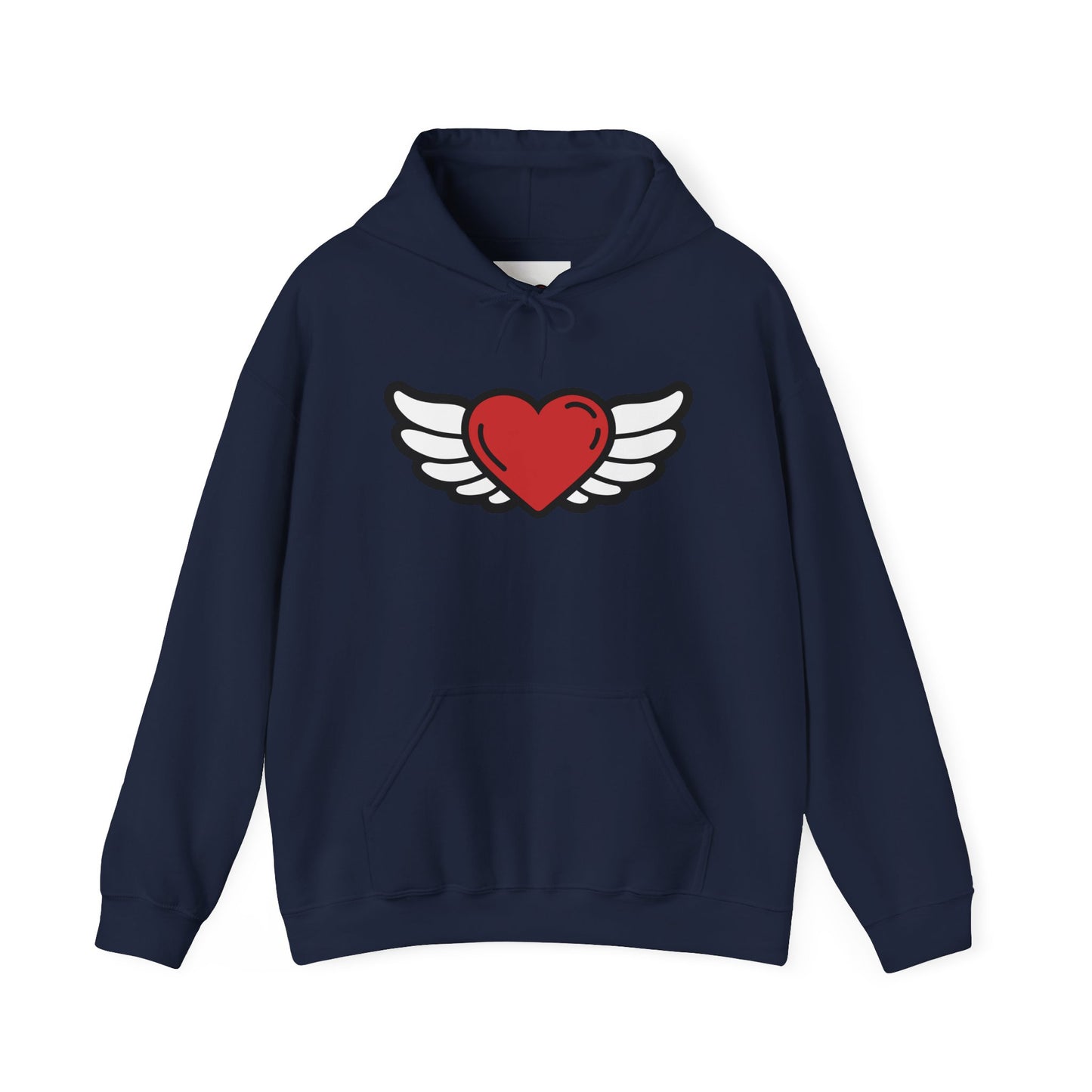Angel Wings Heart Hoodie - Unisex Heavy Blend™ Sweatshirt for Love & Comfort