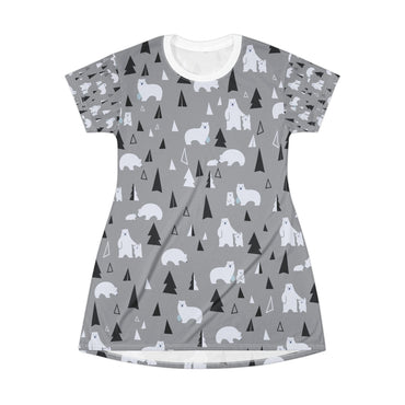 Cozy Polar Bear T-Shirt Dress for Everyday Adventures