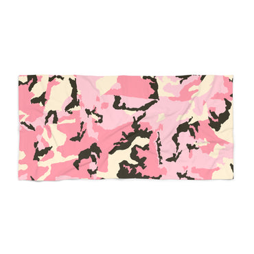 Pink Camo Beach Towel - Trendy Summer Accessory