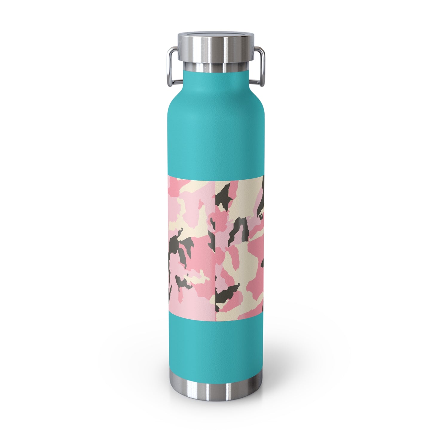 Stylish Pink Camouflage Insulated Water Bottle - 22oz