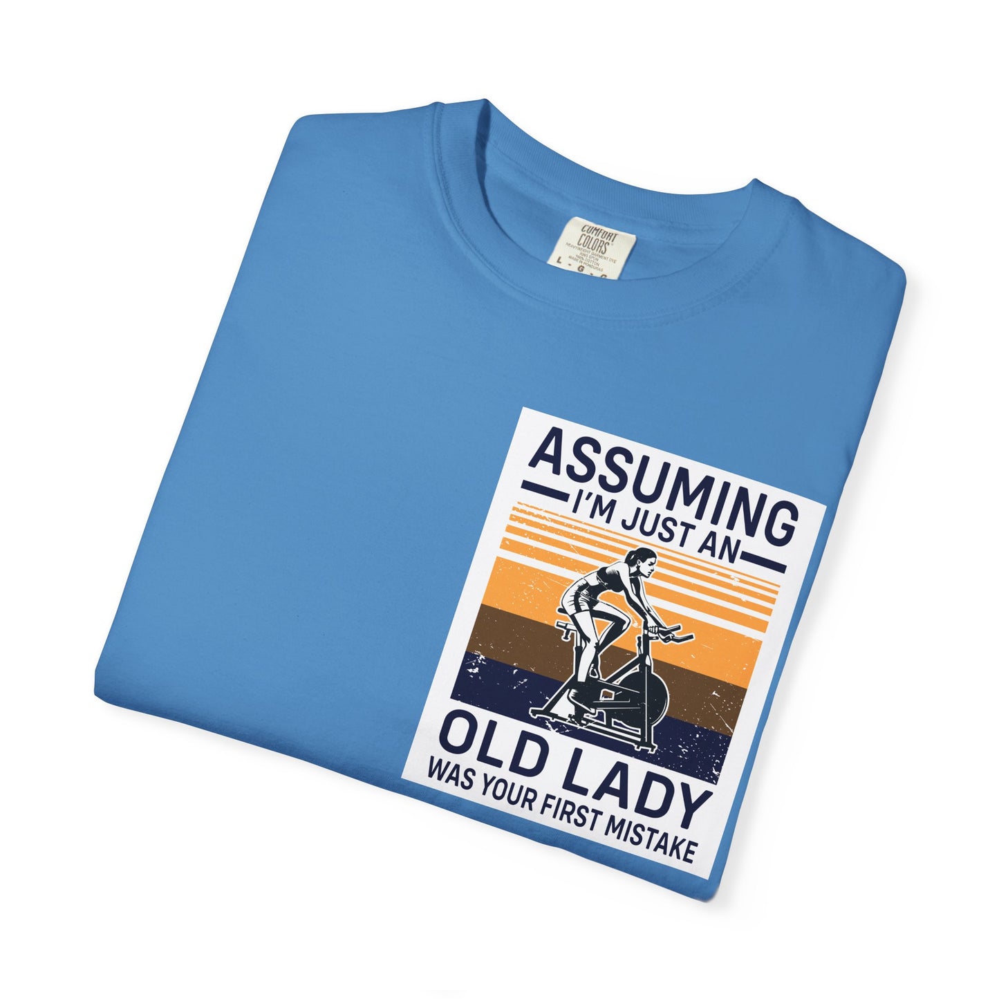 Funny Old Lady Gym T-Shirt, Gift for Fitness Lovers, Humorous Novelty Tee, Active Lifestyle Shirt, Perfect for Birthdays