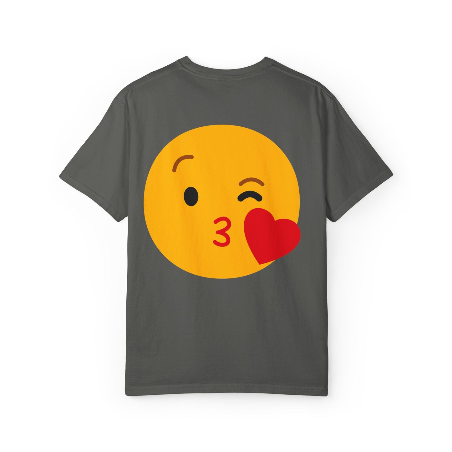 Unisex Emoji Love T-shirt - Playful Kiss & Wink Design