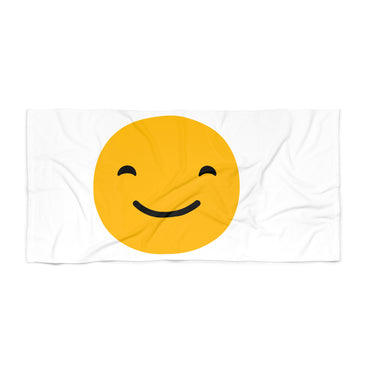 Sunny Smiley Beach Towel - Cheerful Graphic for Summer Fun