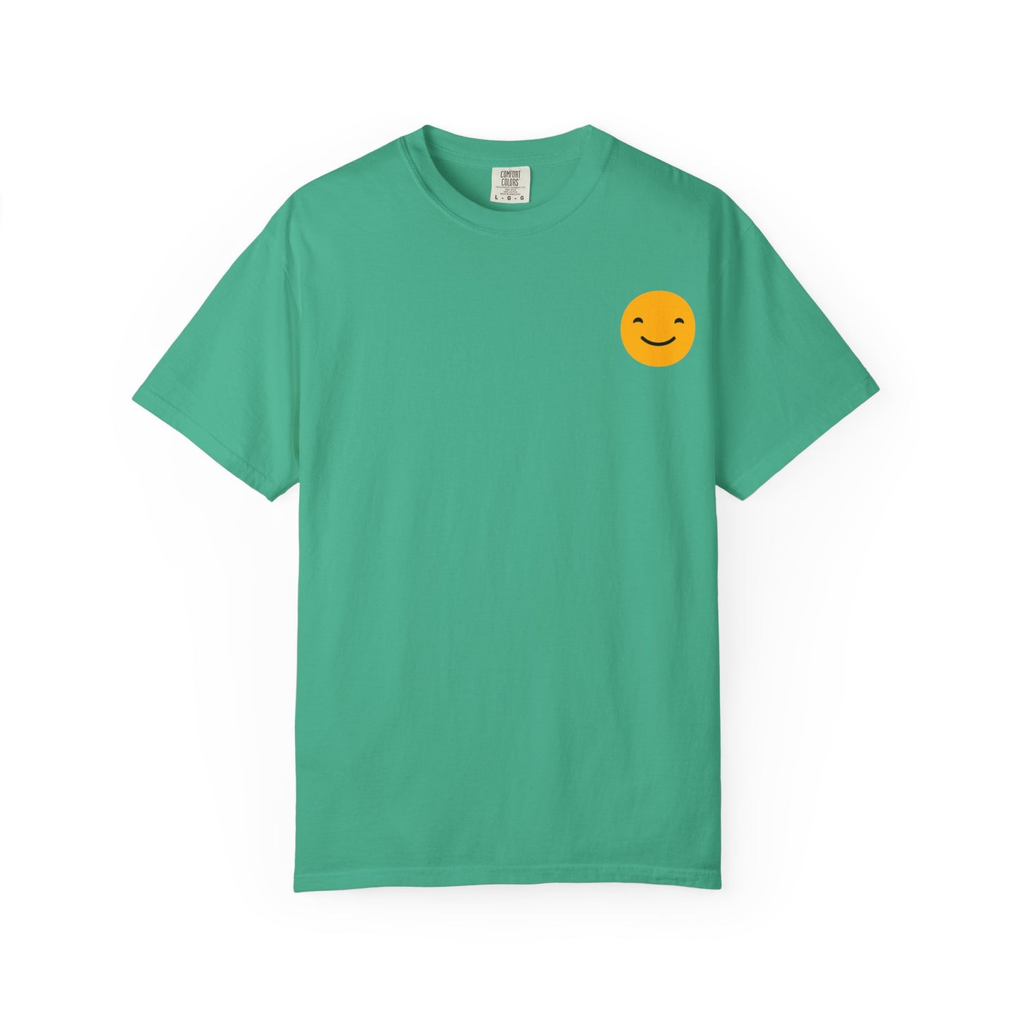 Happy Face Garment-Dyed T-shirt for Positive Vibes