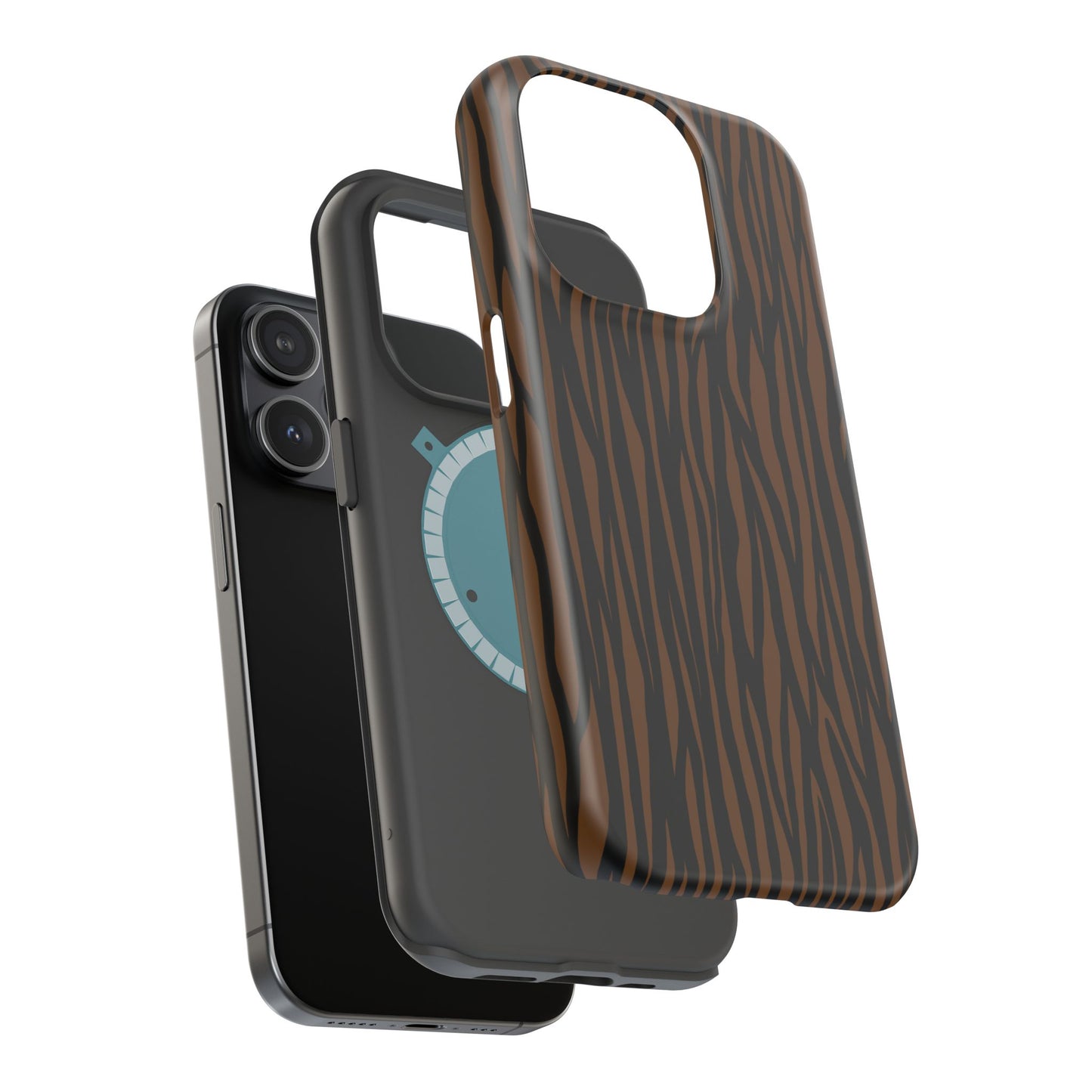 Stylish Magnetic Tough Phone Case - Bold Striped Design