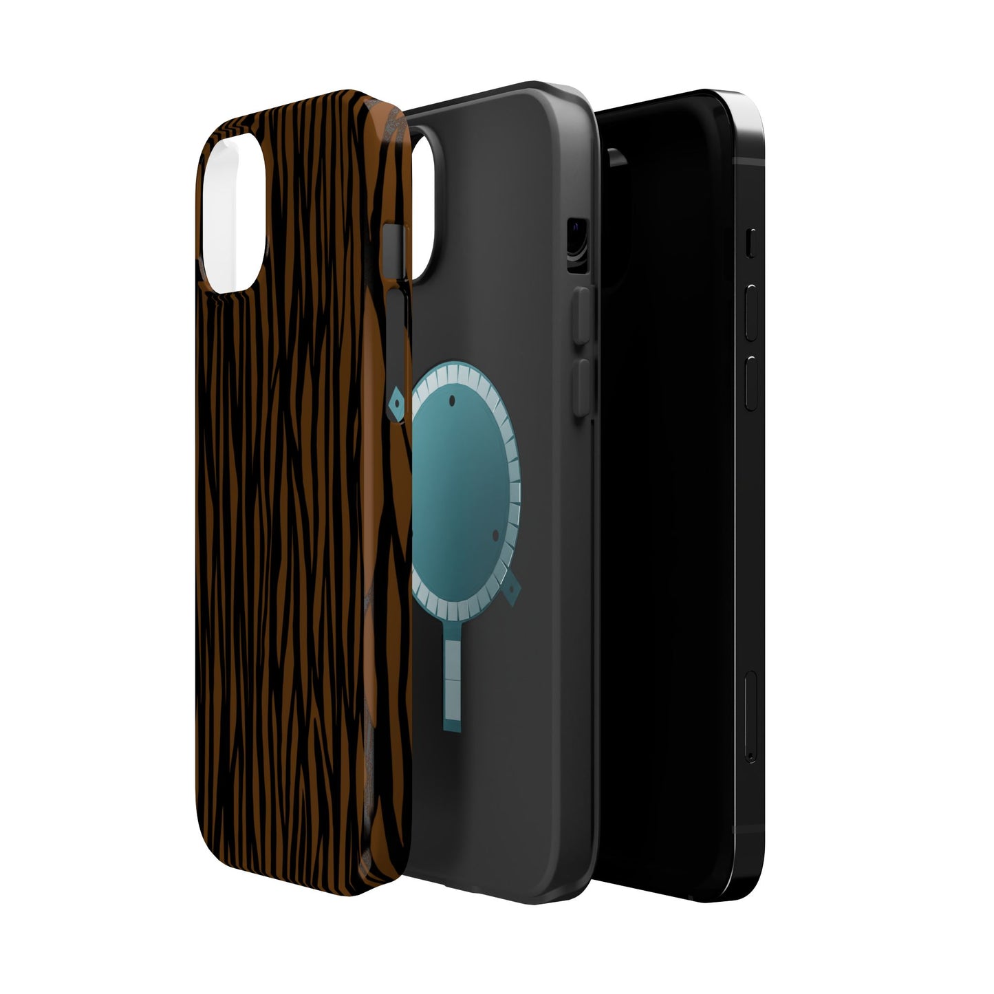 Stylish Magnetic Tough Phone Case - Bold Striped Design