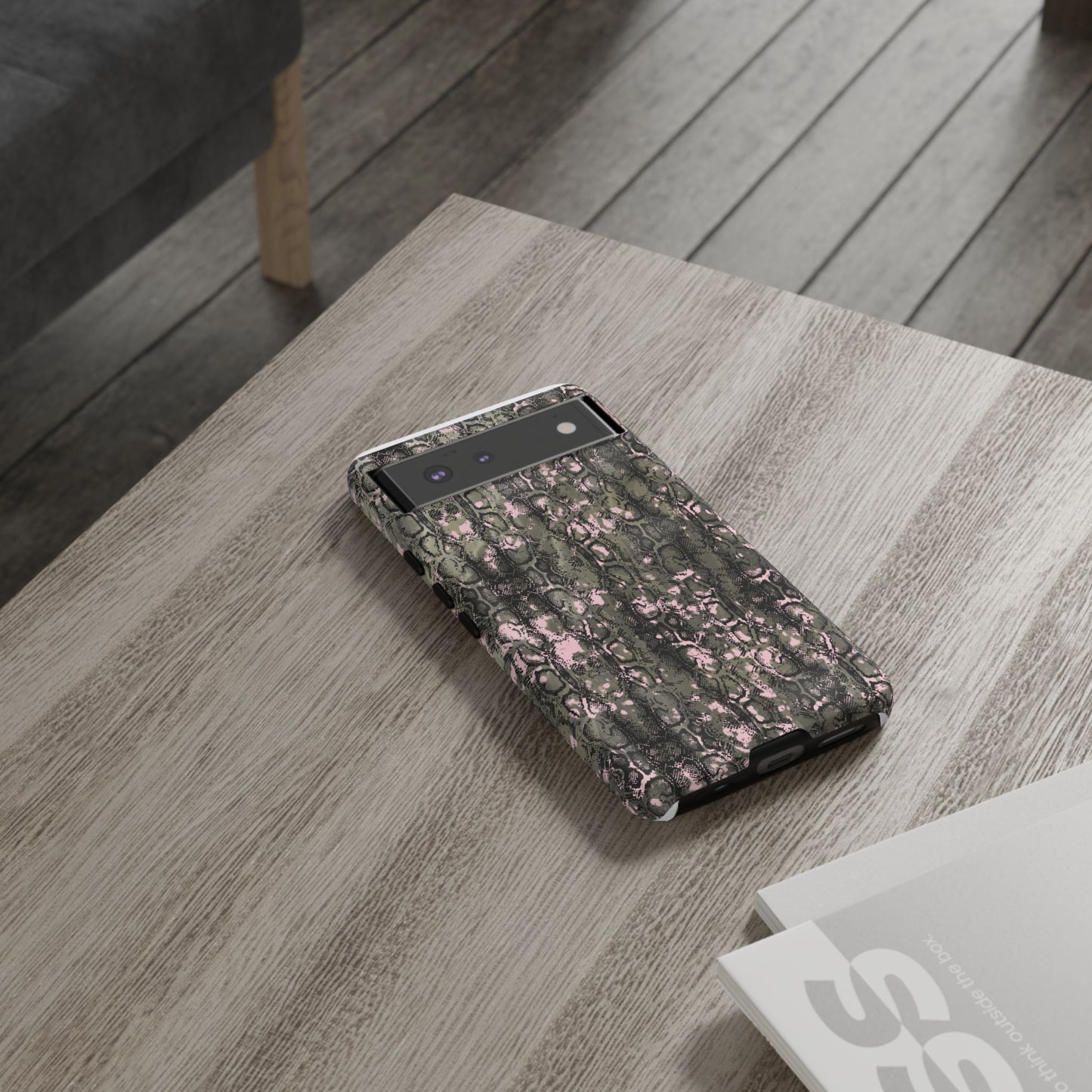 Camo Snake Pattern Phone Case – Rugged Protection Meets Bold Style Turn heads while protecting your phone with this fierce camo snake pattern case—where urban edge meets outdoor grit.