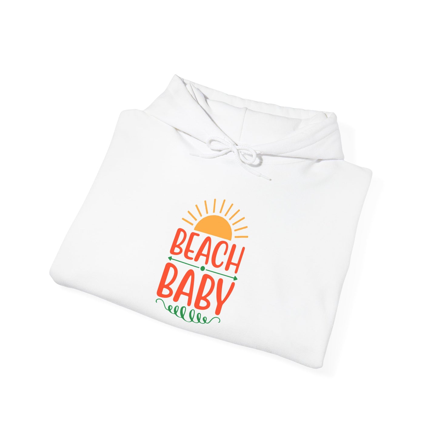 Beach Baby Hooded Sweatshirt | Summer Vibes, Beach Lover Gift, Unisex Casual Wear, Cozy Hoodie, Fun Beachwear