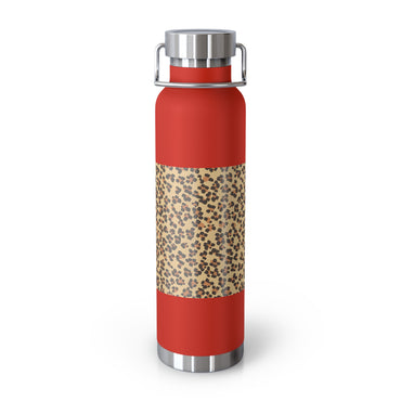 Leopard Print Insulated Water Bottle - 22oz Reusable Copper Thermos