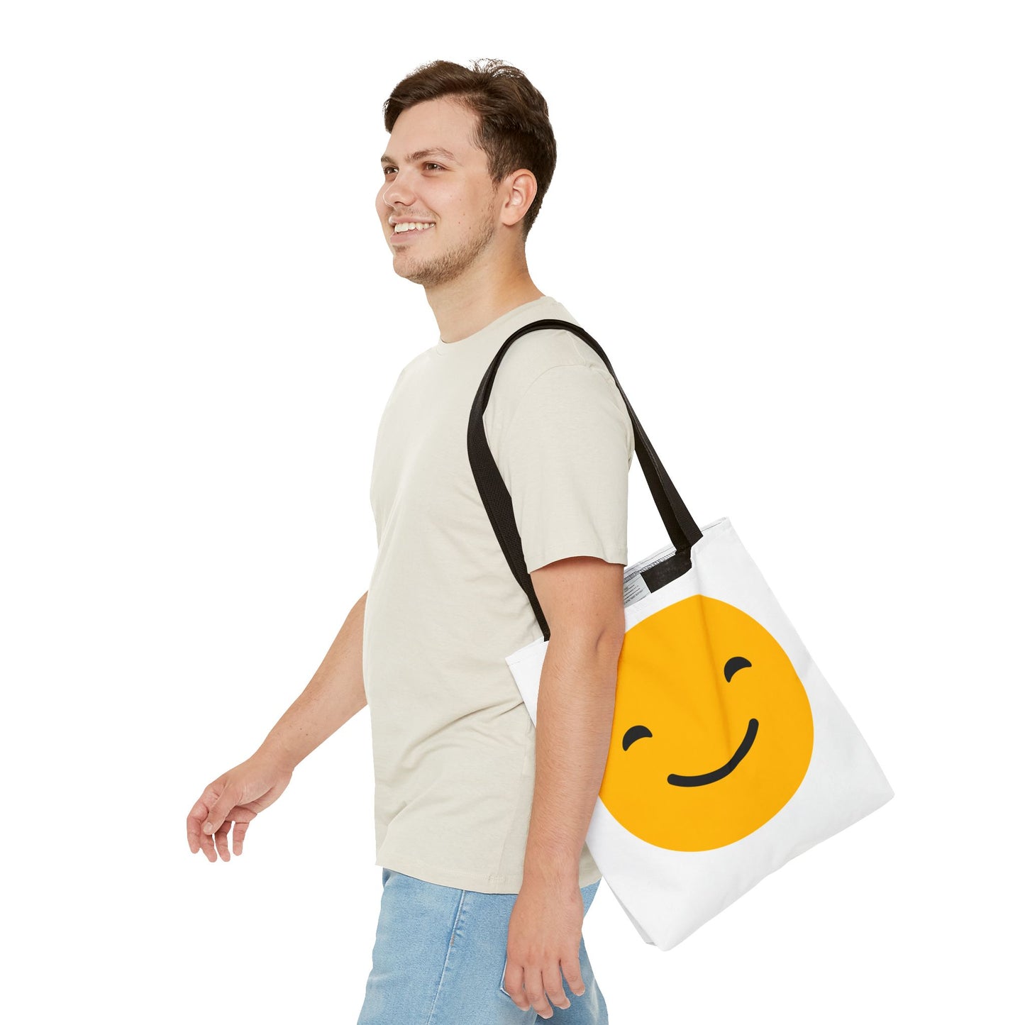 Smile & Frown Reversible Tote Bag - Cute Canvas Bag for Everyday Use