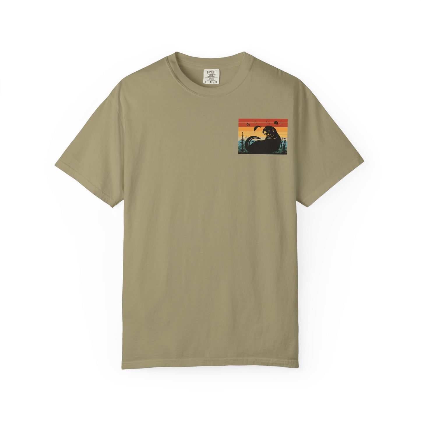 Coastal Vibe Unisex Garment-Dyed T-shirt with Otter Design