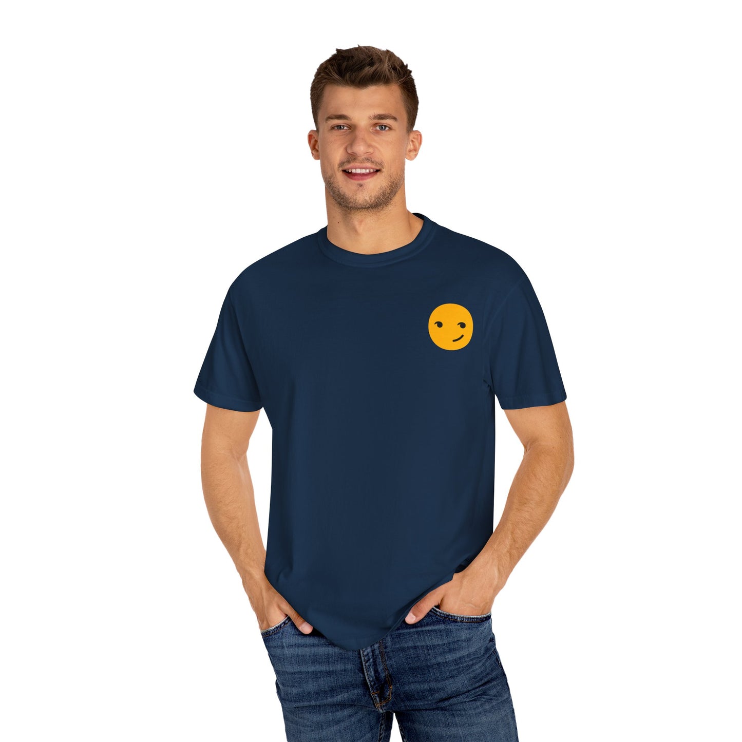 Smile Circle Unisex Garment-Dyed T-Shirt - Fun Casual Tee for Everyday Wear