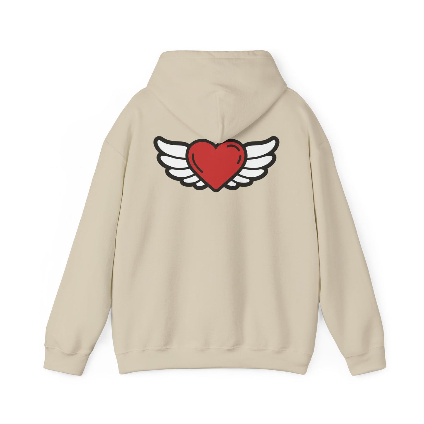 Angel Wings Heart Hoodie - Unisex Heavy Blend™ Sweatshirt for Love & Comfort