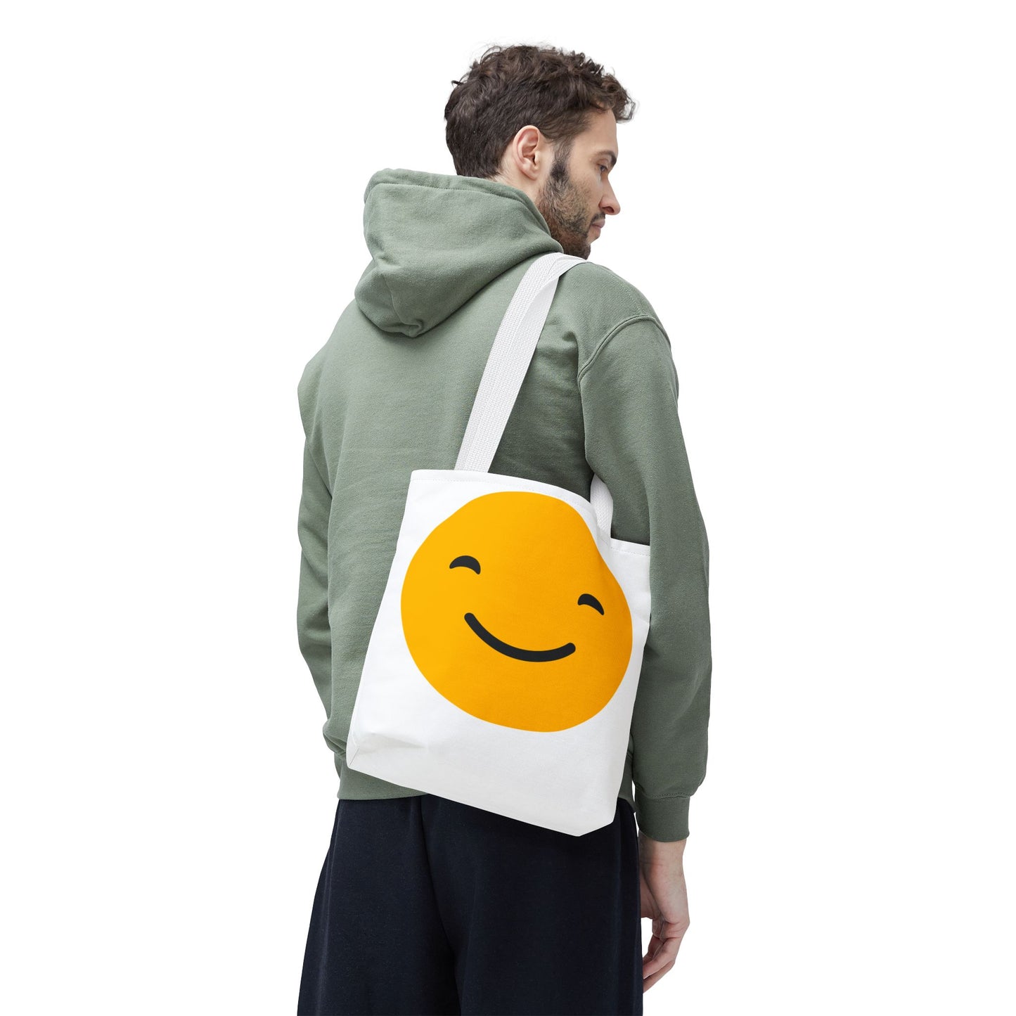 Smile & Frown Reversible Tote Bag - Cute Canvas Bag for Everyday Use