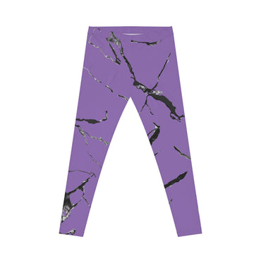 Trendy Women's Leggings in Purple Marble, Fashion Leggings, Athletic Wear, Everyday Comfort, Activewear, Gift Idea