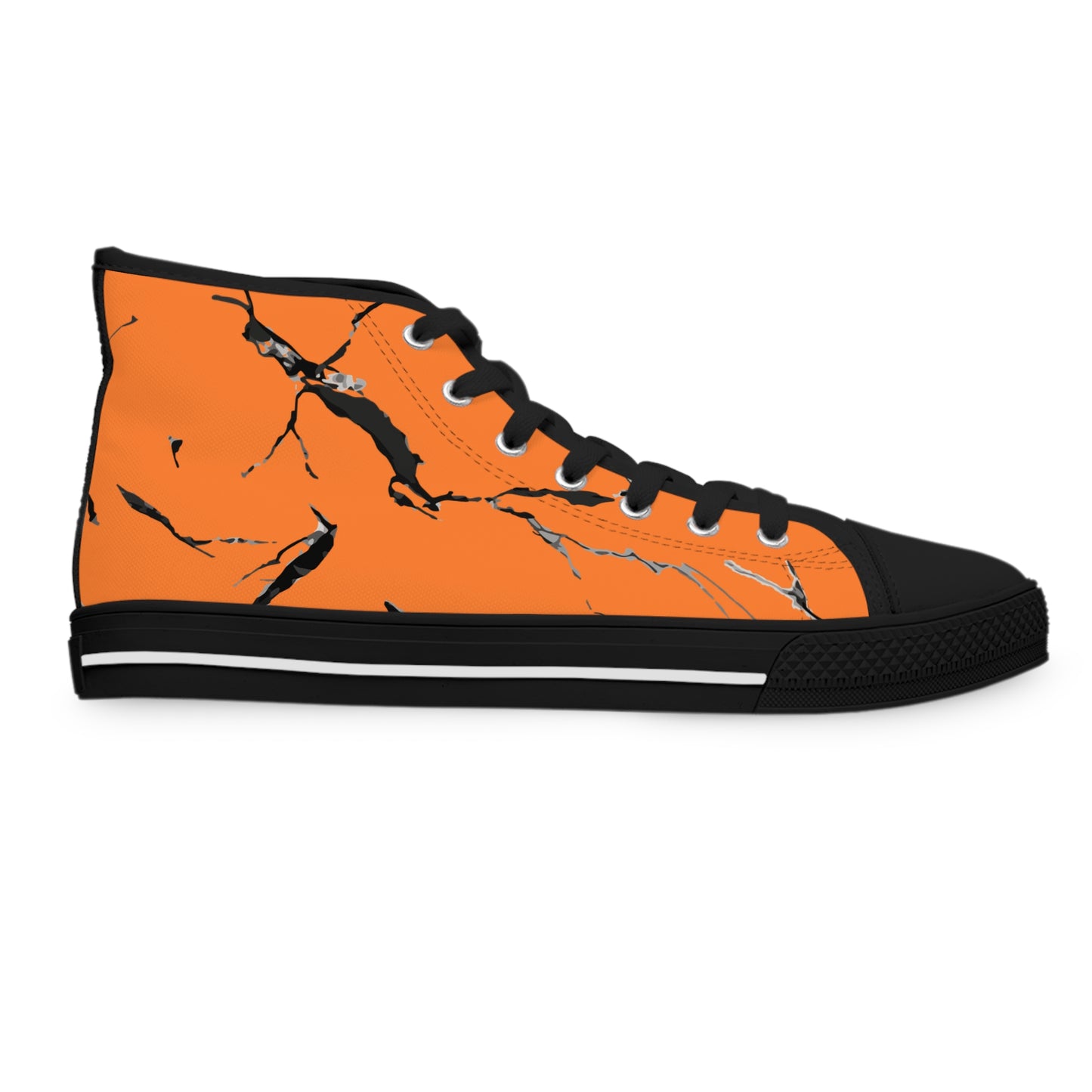 Stylish Orange Marble High Top Sneakers for Women
