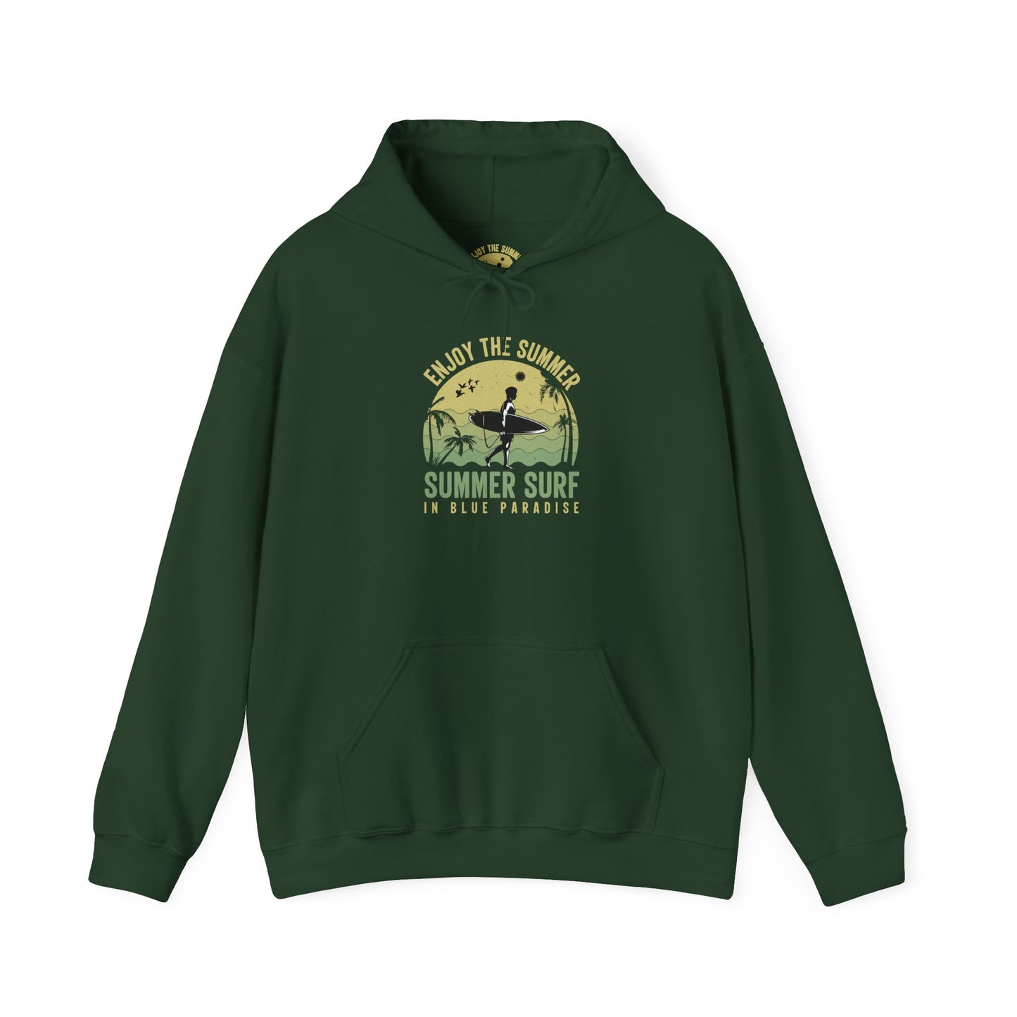 Summer Surf Vibes Hoodie – Unisex Heavy Blend™ Sweatshirt for Beach Lovers, Perfect Gift for Surfing, Casual Wear, Summer