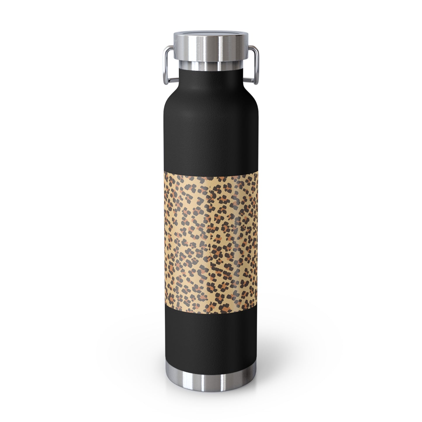 Leopard Print Insulated Water Bottle - 22oz Reusable Copper Thermos