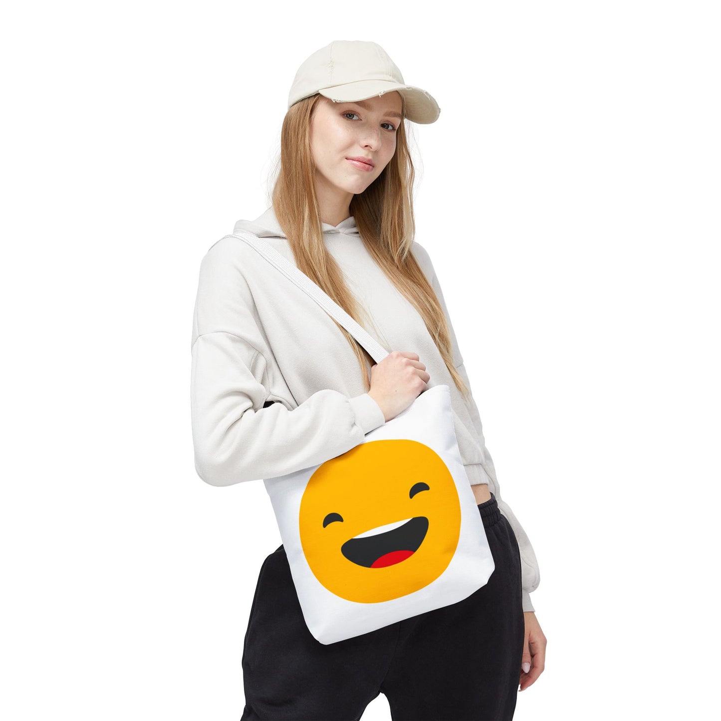 Smiley Face Tote Bag - Fun and Cheerful Reusable Shopping Bag