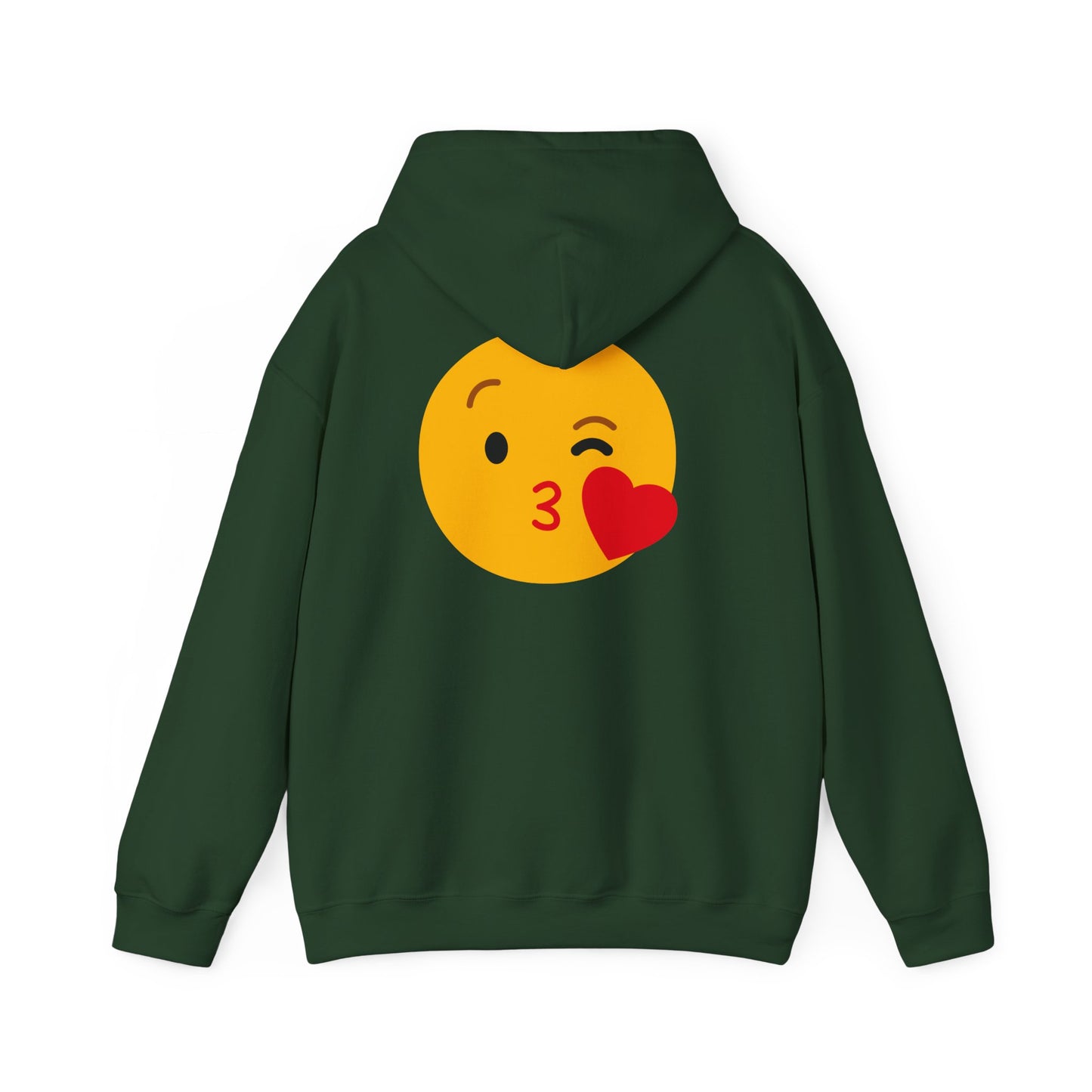 Kiss Emoji Hooded Sweatshirt | Unisex Heavy Blend™