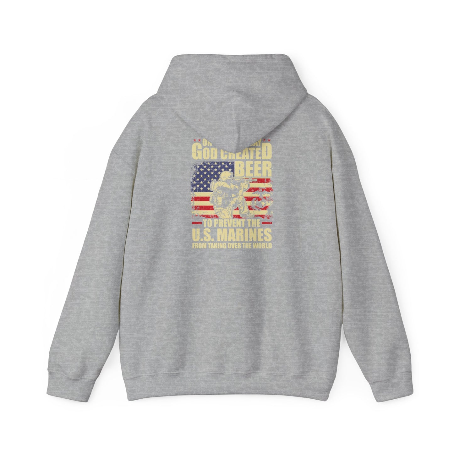 God Created Beer Hoodie, Marine Sweatshirt - Funny Drinking Gift, Unisex Pullover, Alcohol Lover, Birthday Present, Cool