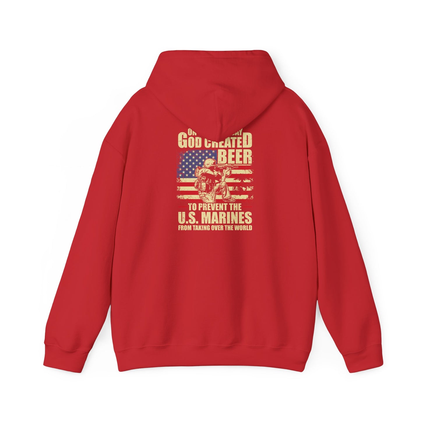 God Created Beer Hoodie, Marine Sweatshirt - Funny Drinking Gift, Unisex Pullover, Alcohol Lover, Birthday Present, Cool
