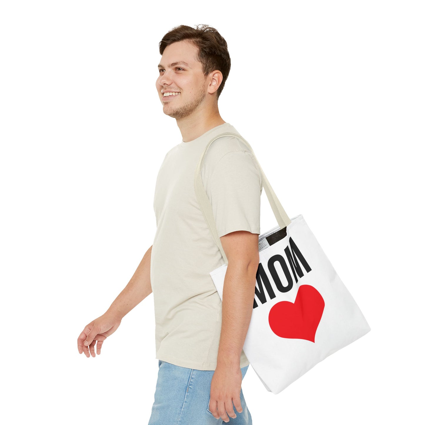 Mom Love Tote Bag | Perfect for Mother's Day, Birthday Gift, Grocery Shopping, Personalized Gift, Eco-Friendly