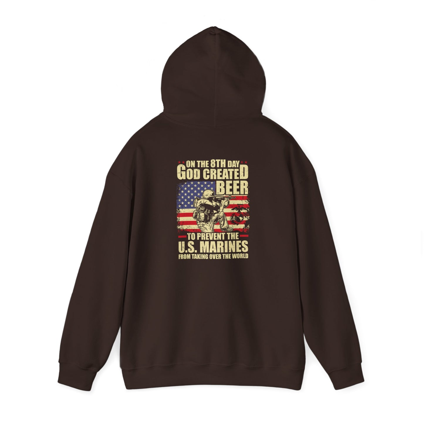 God Created Beer Hoodie, Marine Sweatshirt - Funny Drinking Gift, Unisex Pullover, Alcohol Lover, Birthday Present, Cool