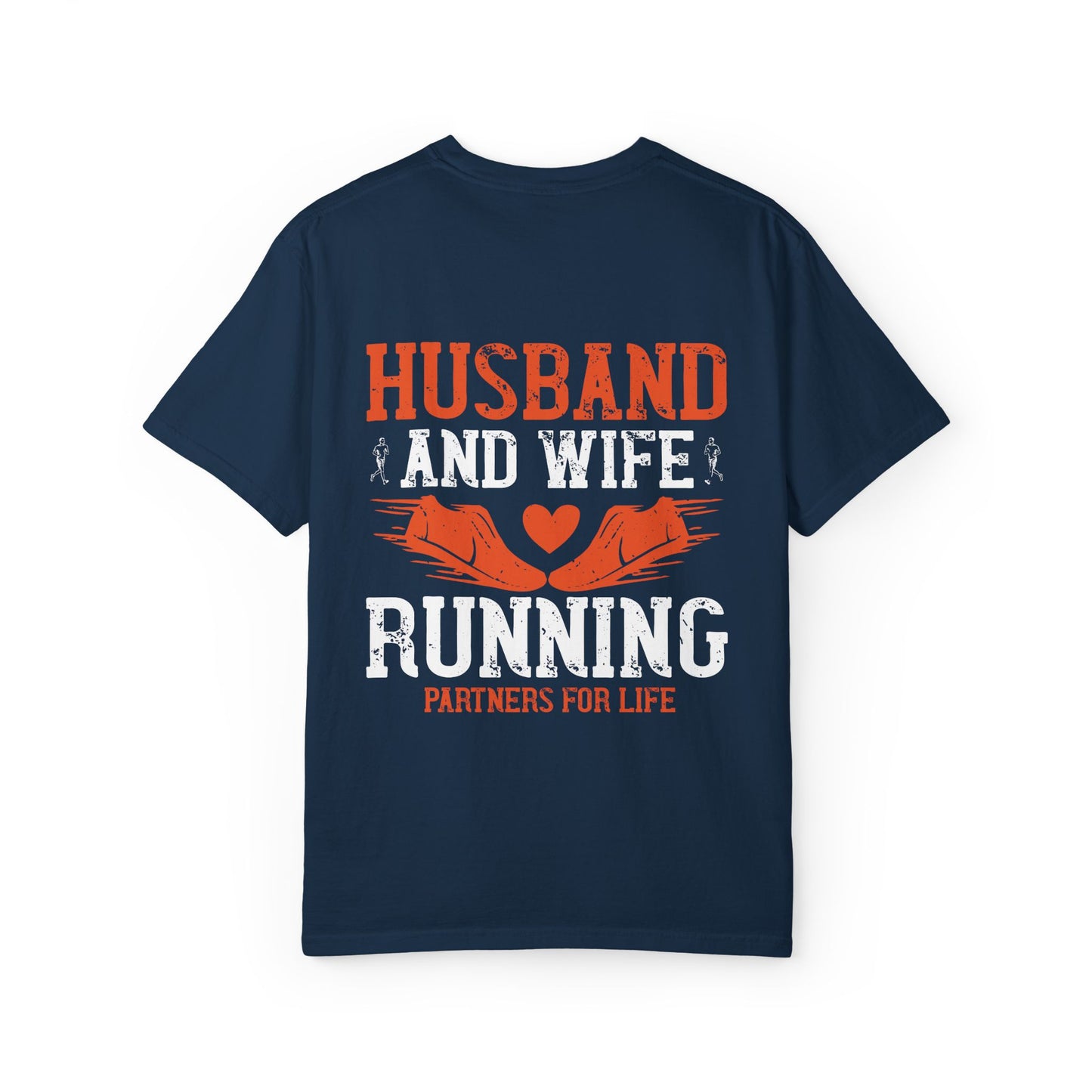 Unisex Husband and Wife Running T-Shirt - Partners for Life - Casual Gift for Couples
