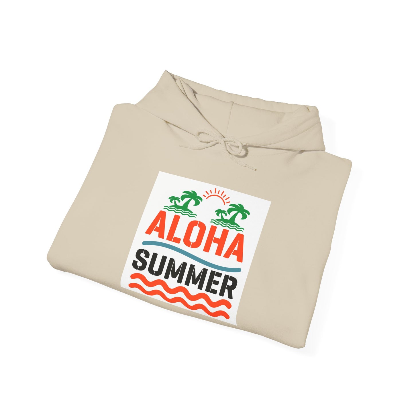 Aloha Summer Hoodie,Tropical Beach Wear,Unisex Sweatshirt,Vacation Outfit, Summer iconic Waikiki Beach Oahu combines urban