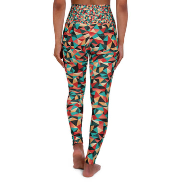 Geometric Print High Waisted Yoga Leggings for Activewear
