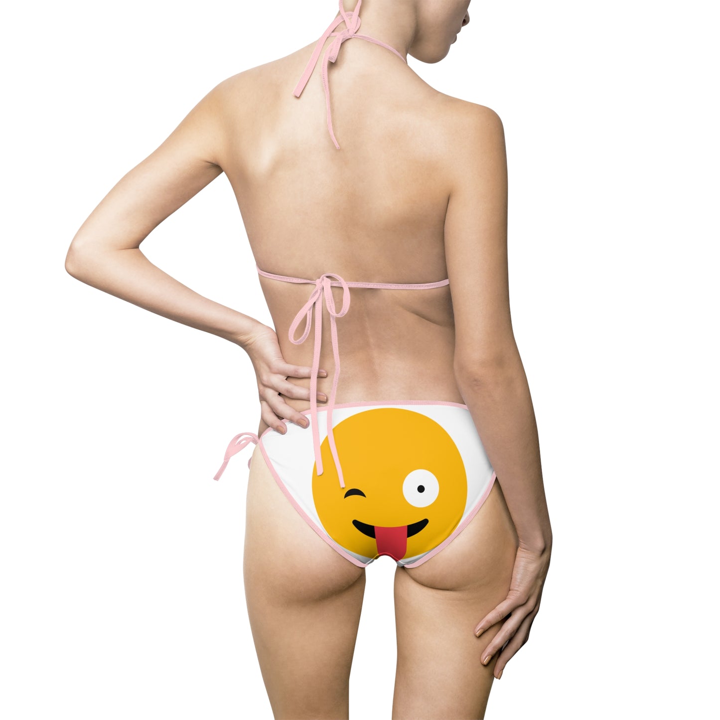 Funny Emoji Women's Bikini Swimsuit - Playful Beachwear for Summer Fun