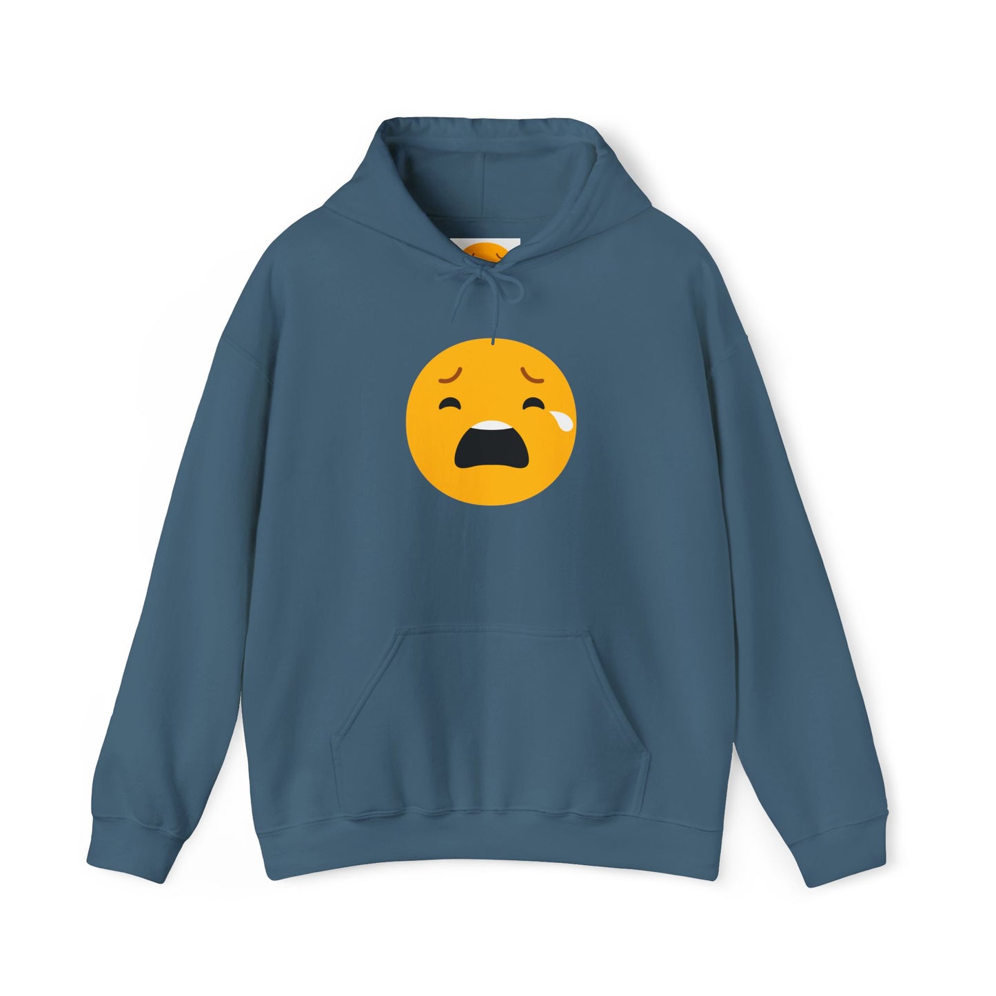 Unisex Heavy Blend™ Sad Emoji Hoodie - Cozy & Expressive Sweatshirt