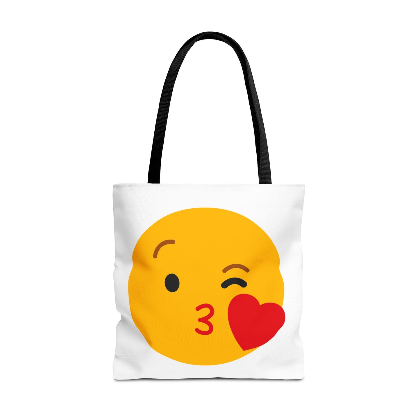 Emoji Kiss Tote Bag, Cute Gift for Friends, Love & Friendship, Reusable Shopping, Fun Casual Bag, Holiday Gifts