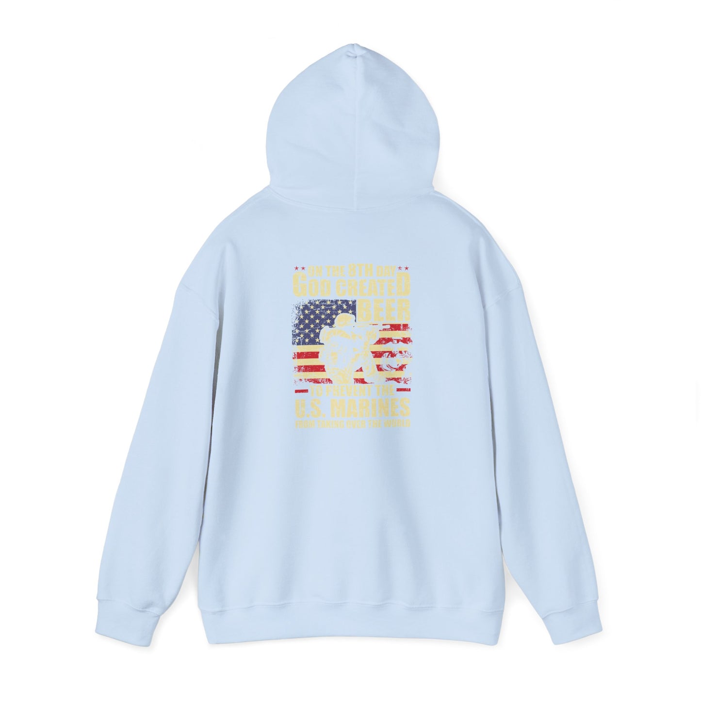 God Created Beer Hoodie, Marine Sweatshirt - Funny Drinking Gift, Unisex Pullover, Alcohol Lover, Birthday Present, Cool
