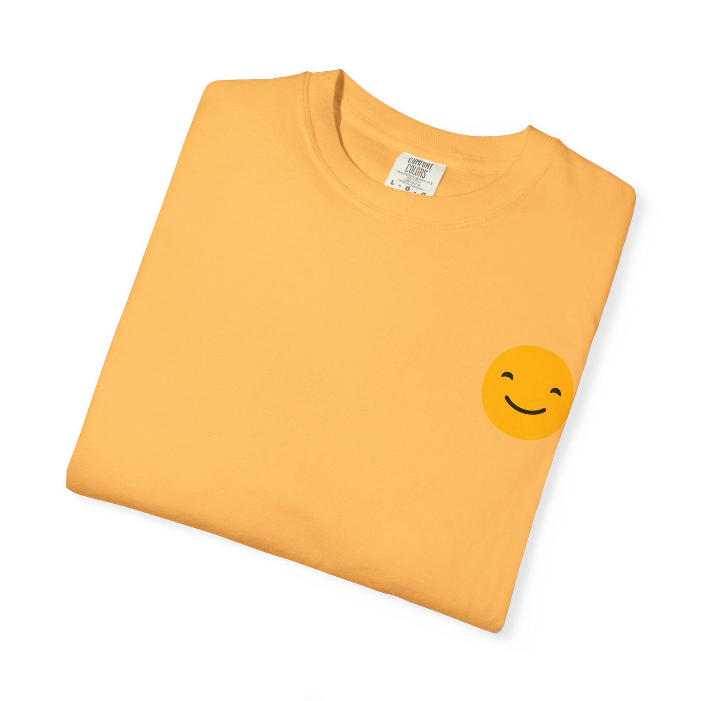 Happy Face Garment-Dyed T-shirt for Positive Vibes