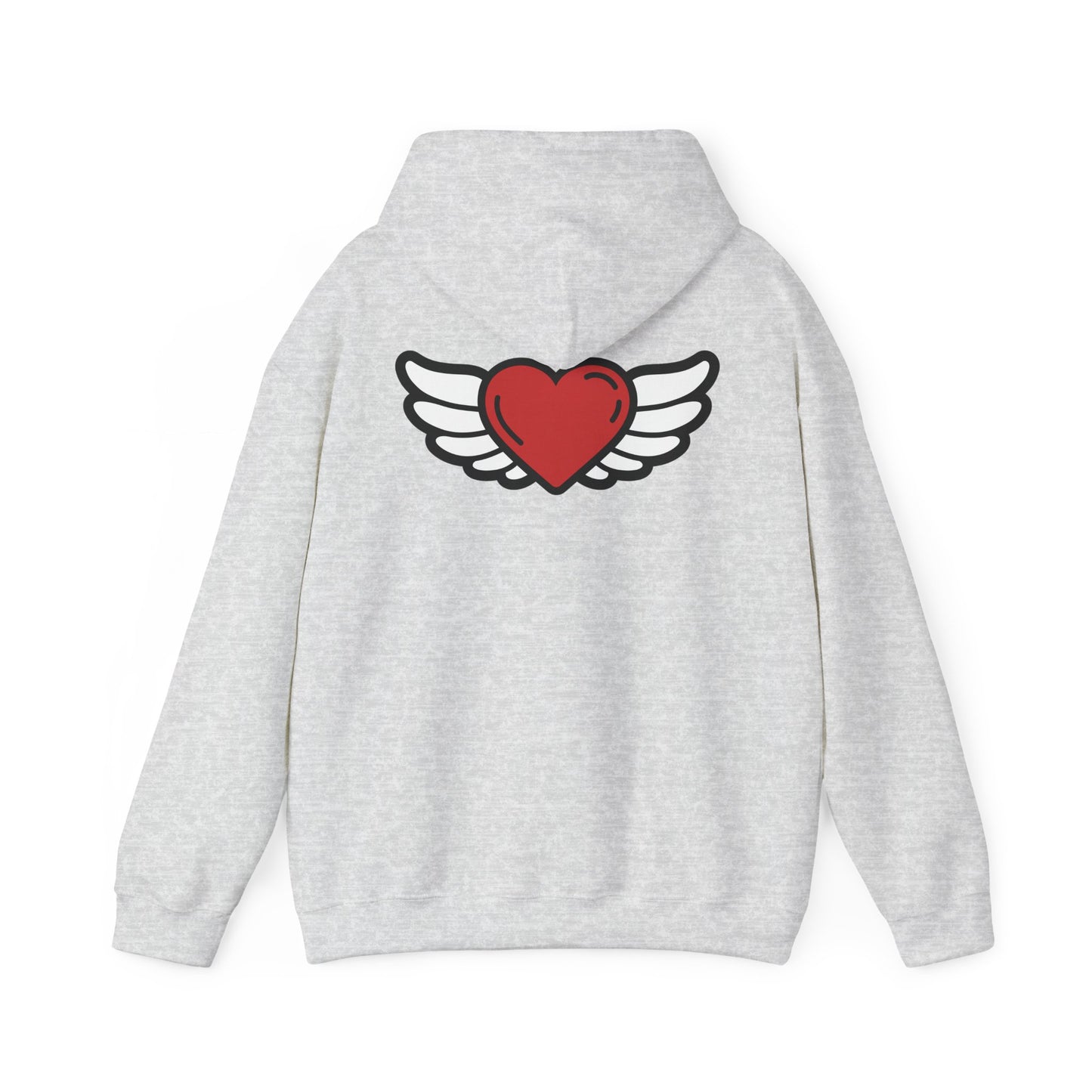 Angel Wings Heart Hoodie - Unisex Heavy Blend™ Sweatshirt for Love & Comfort