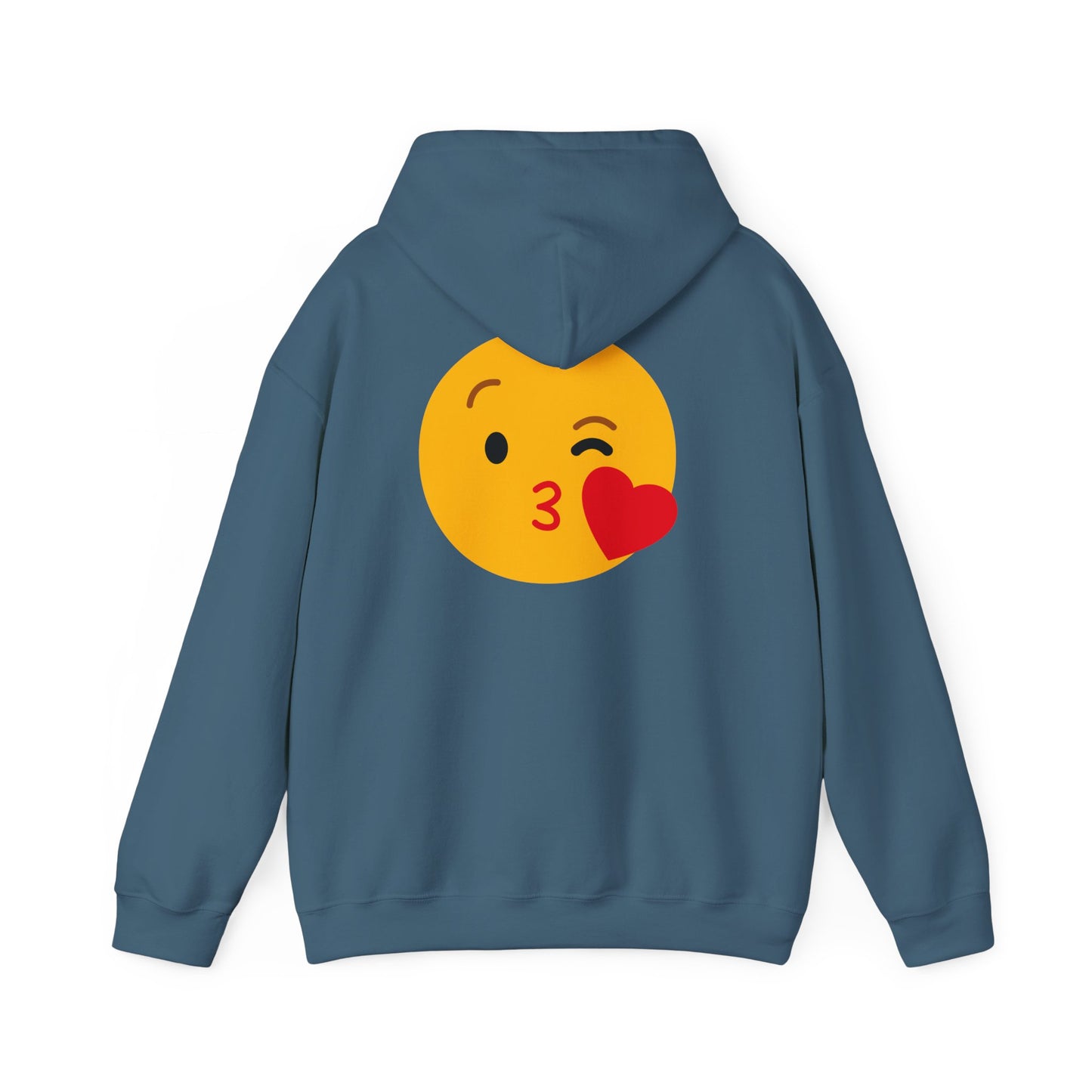 Kiss Emoji Hooded Sweatshirt | Unisex Heavy Blend™