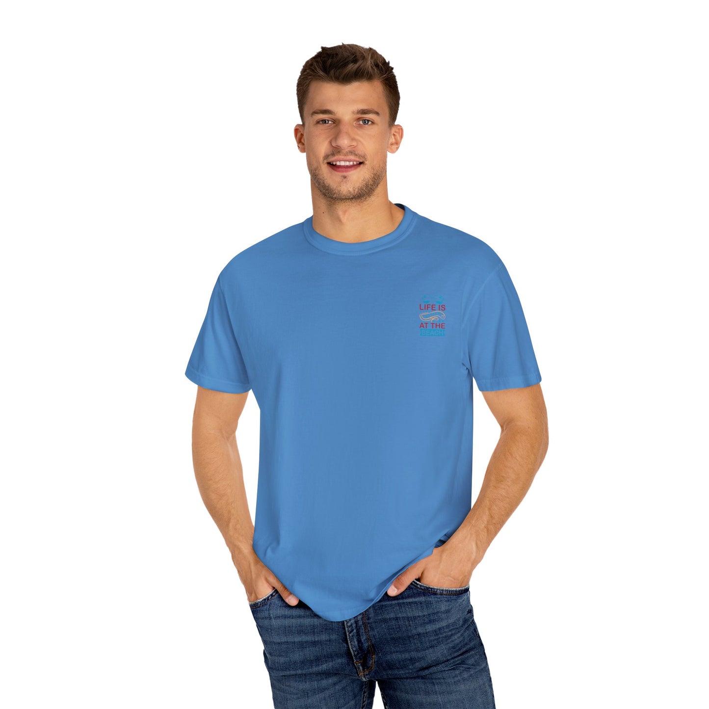Beach Vibes Unisex Garment-Dyed T-Shirt - "Life is Better at the Beach"